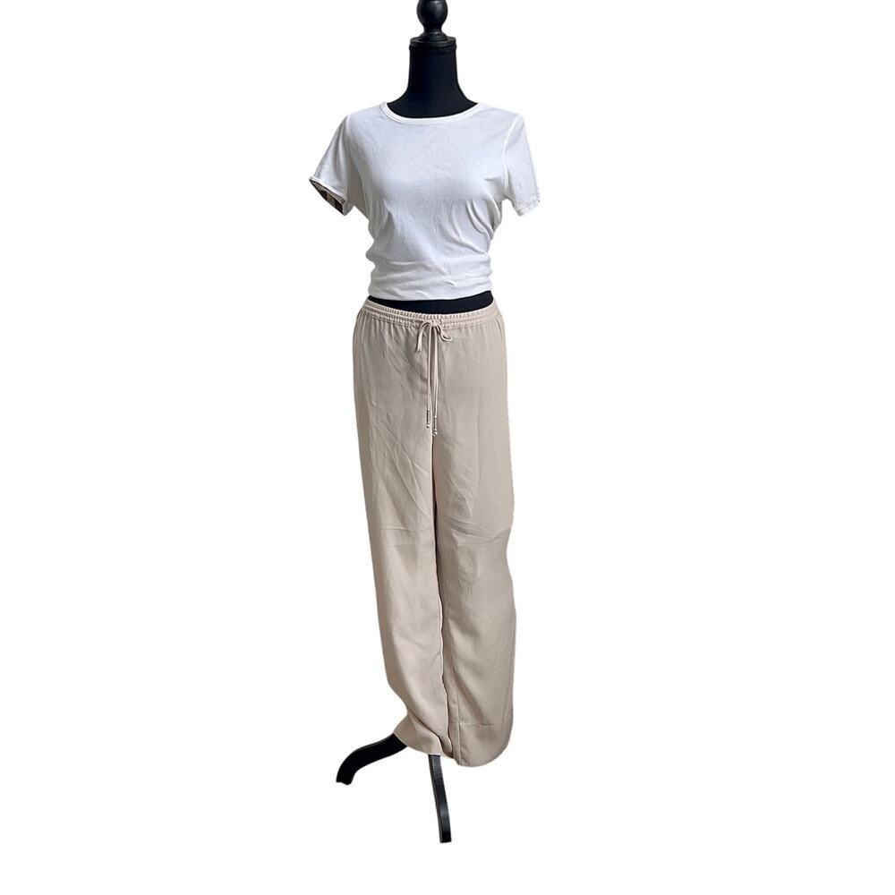 H&M Neutral Wide-Leg Lounge Pants | Minimalist Chic | Size Large - Picture 4 of 12